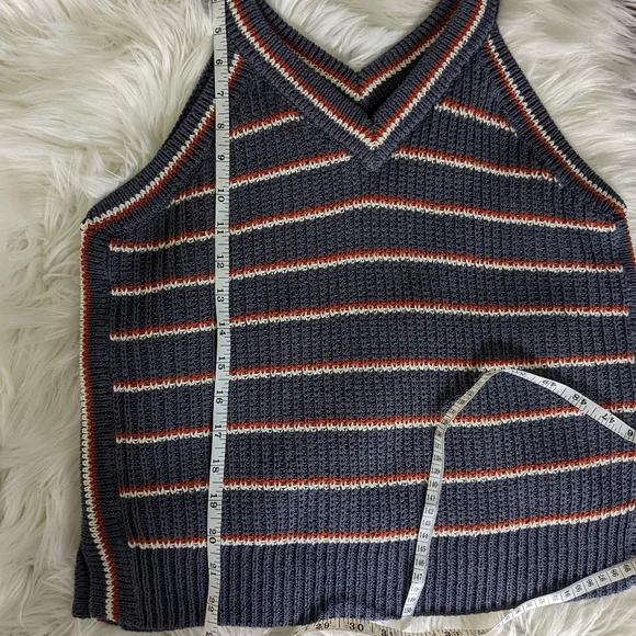 NWT Madewell Striped Blue Orange Knit Tank - Picture 9 of 9